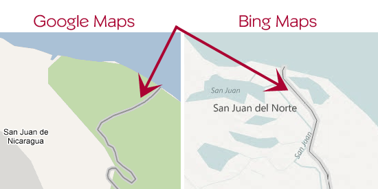 Nicaraguan Invasion Blamed On Google Maps
