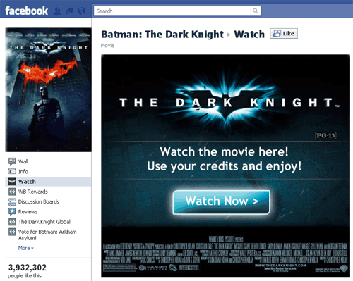 Facebook To Trial Movie Rental Service With Warner