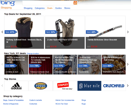 Microsoft Re-Launches Bing Deals