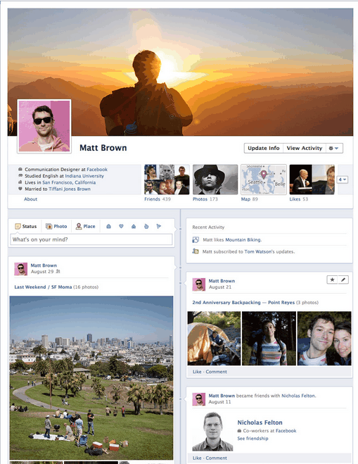 Facebook Evolves Profiles Into Timeline