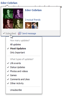Facebook Subscribe Button Imitates Google+ Circles