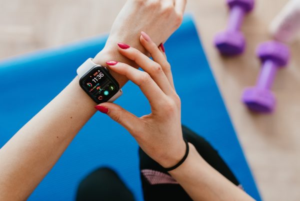 Smart watch worn while exercising