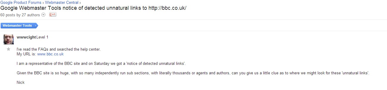 BBC unnatural links