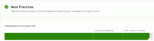 Google Partners best practice performance indicator