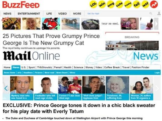 Funny news headlines from Daily Mail & BuzzFeed