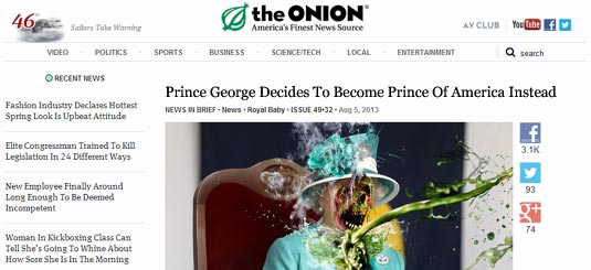 Onion headline: Prince George Decides To Become Prince Of America Instead