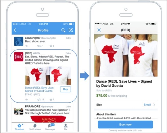 Twitter 'Buy Now' button