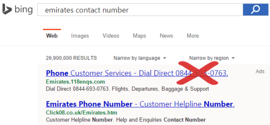 Bing Ads disallow numbers