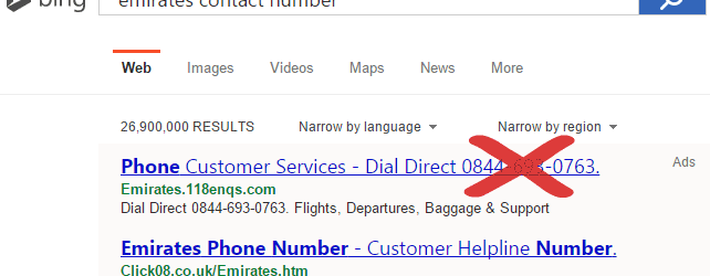 Bing To Stop Ads With Numbers