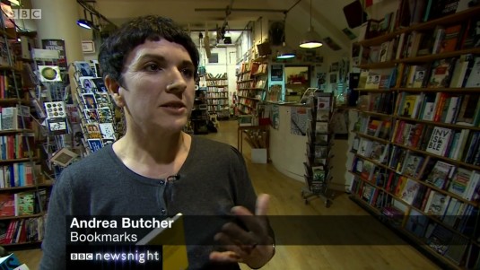 BBC interviews Andrea Butcher from Bookmarks, London