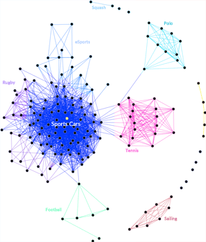 Sports interests graph of sports car owners