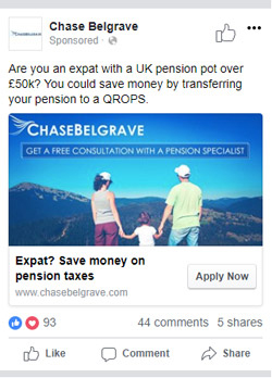 facebook ad chase belgrave