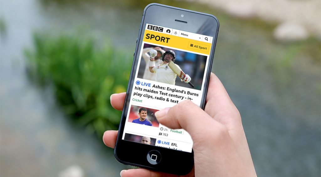 Sports content viewed on mobile
