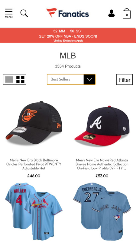 Fanatics MLB retail