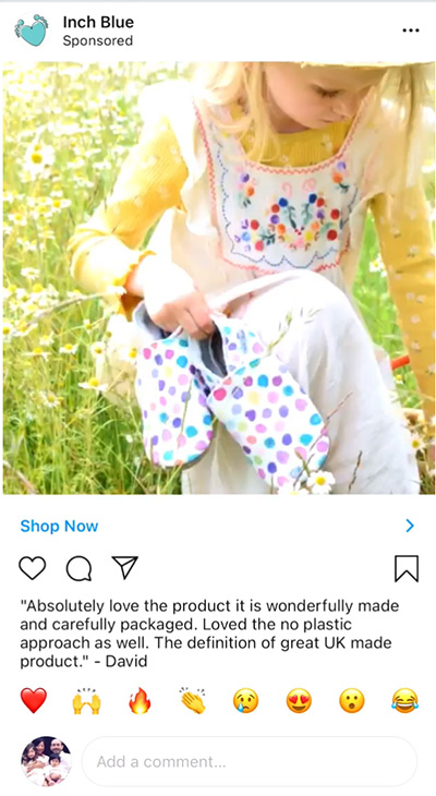 Inch Blue Meta ad