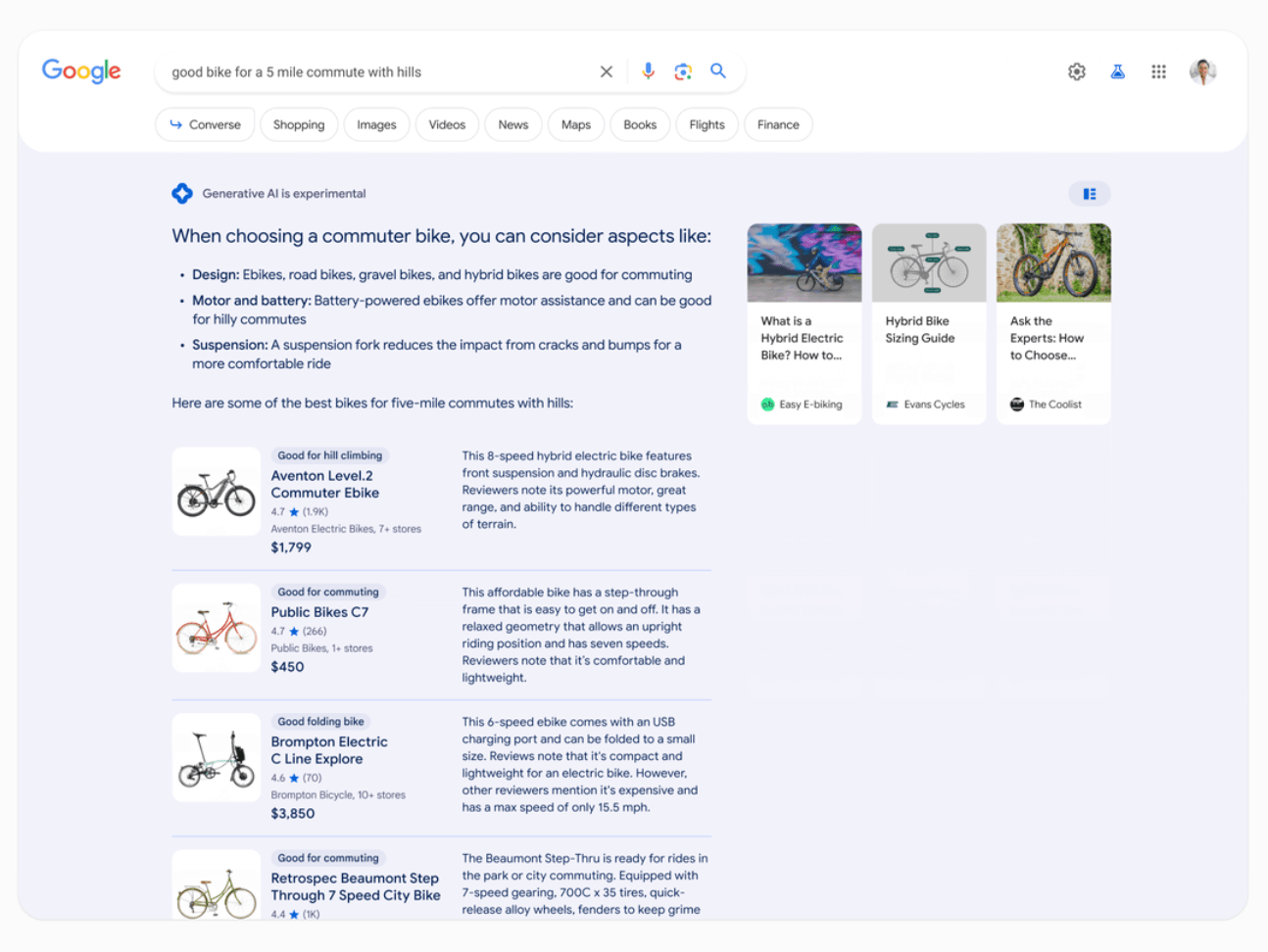 Google’s Search Generative Experience (SGE)
