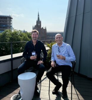 Rethinking B2B event by AccuraCast - Jason Stone & Farhad Divecha rooftop drinks