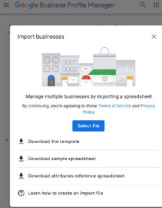 GBP bulk import