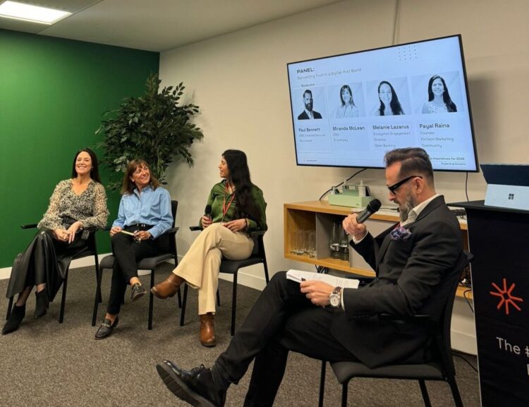 Financial Services Six Marketing Imperatives for 2026 event by Accuracast. Panel with Paul, Miranda, Payal, Melanie