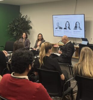 Financial Services Six Marketing Imperatives for 2026 event by Accuracast. Panel discussion with Farhad, Virginie & Ingrid