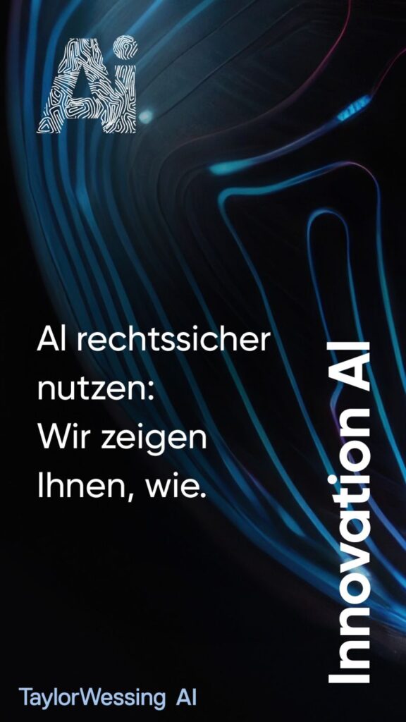 Taylor Wessing AI ad Germany