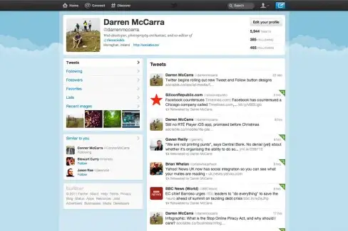 New Twitter homepage design