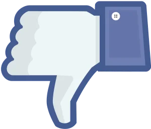 Facebook thumbs down