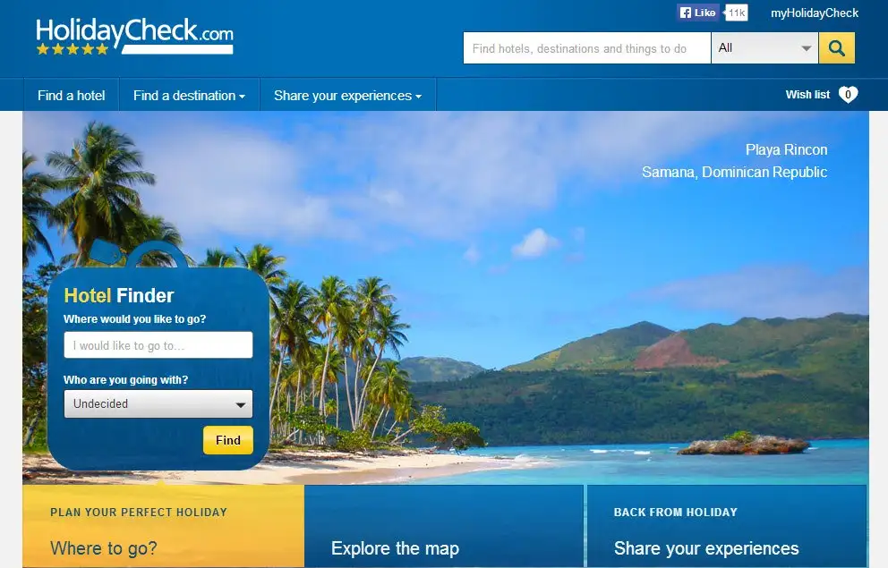 holidaycheck website