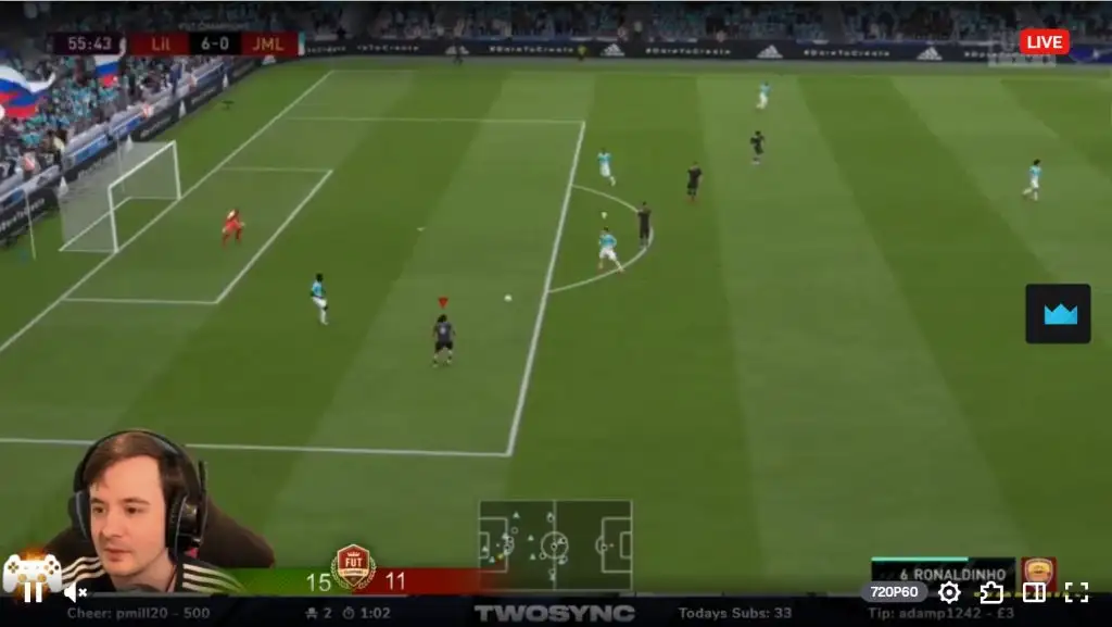 Twitch stream for FIFA 20