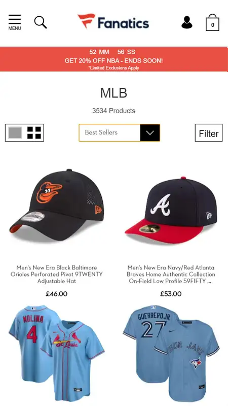 Fanatics MLB retail