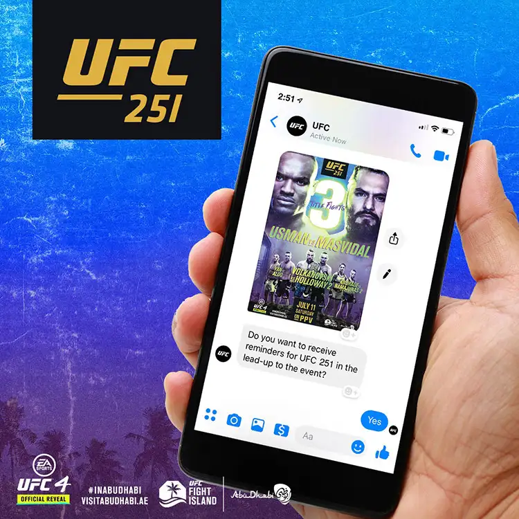 UFC Fight Island Messenger bot