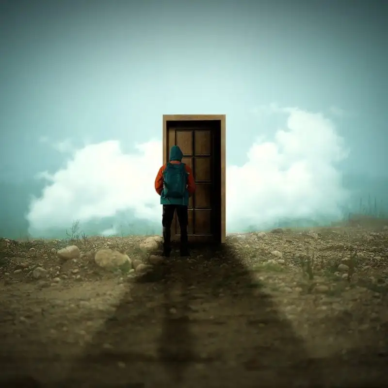 Man secret door