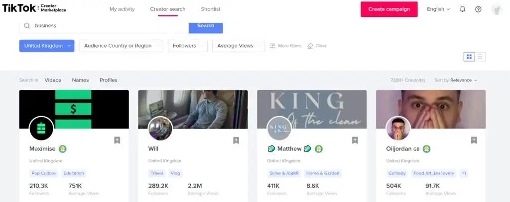 TikTok creator marketplace