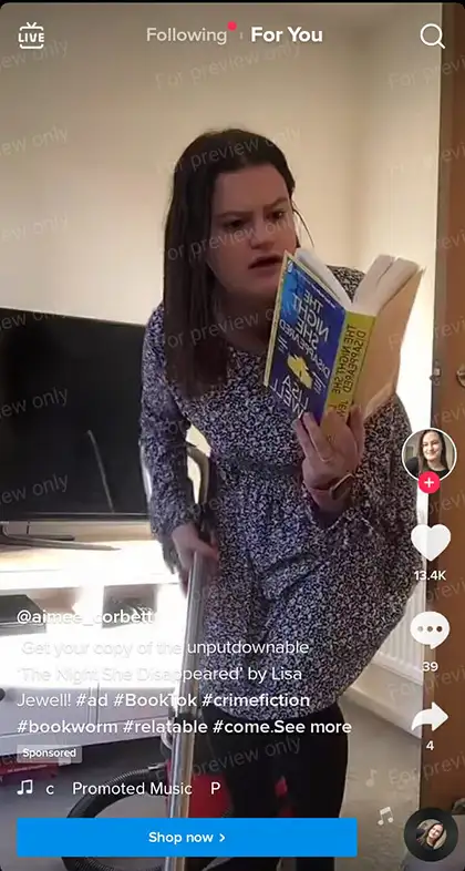 TikTok influencer aimee_corbett