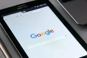 Phone with Google Search on it