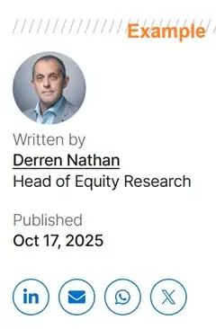 Example author byline from Hargreaves Lansdown